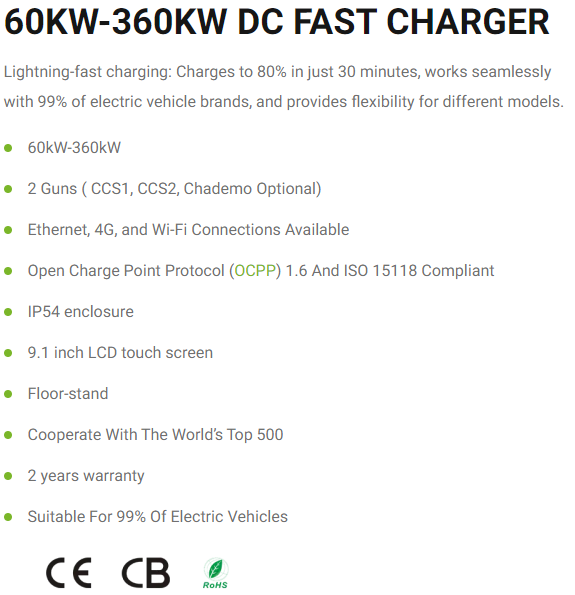 60KW-360KW DC FAST CHARGER(图1)